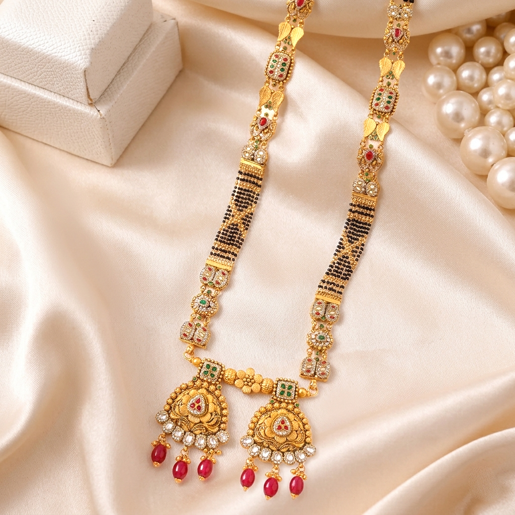 Heritage Antique Gold Ganthan - Mangalsutra in Gold 22K