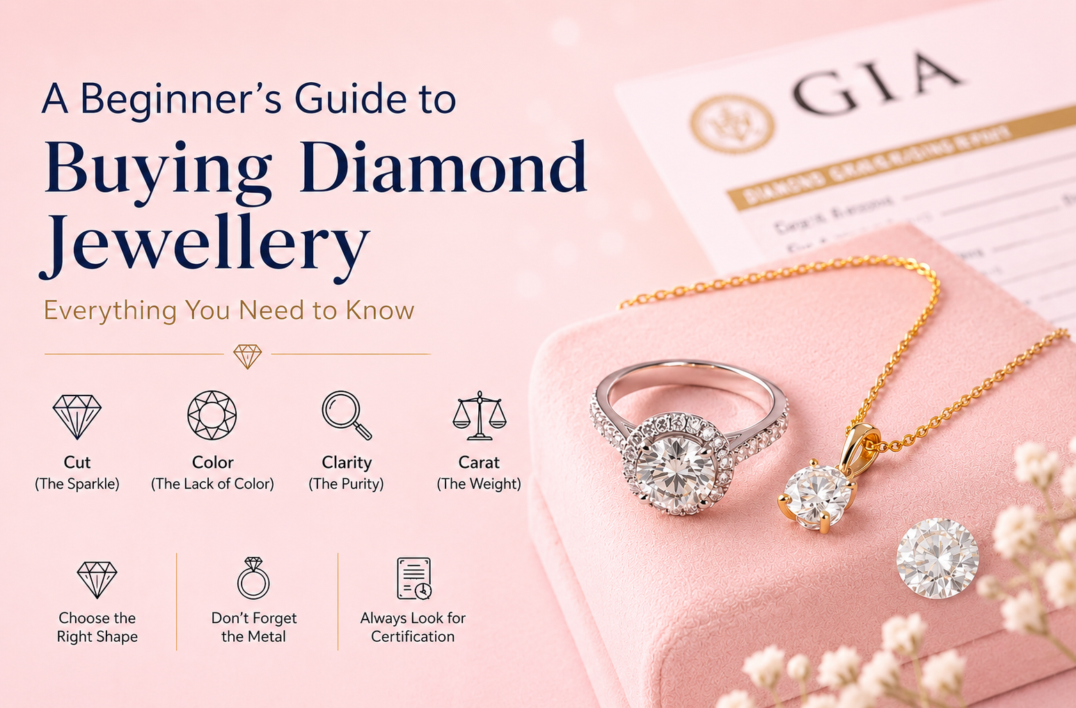 A Beginner’s Guide To Buying Diamond Jewellery: Everything You Need To Know